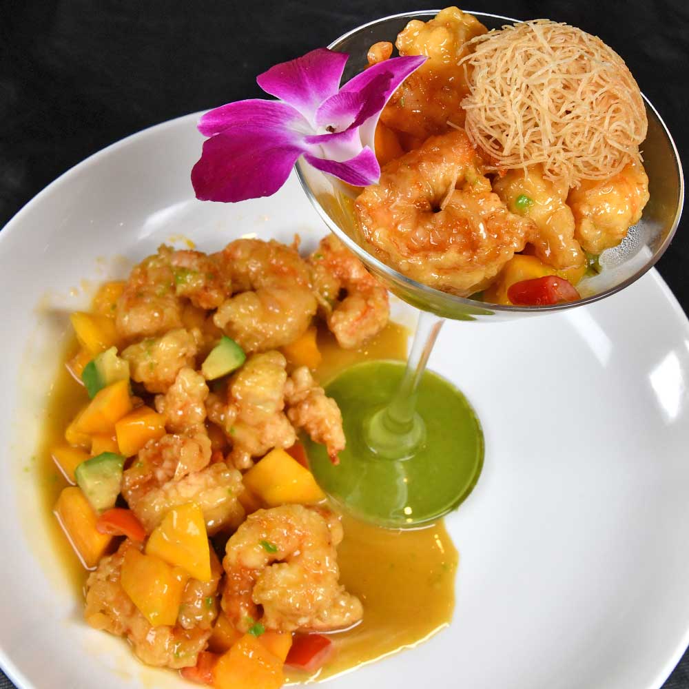 Golden Mango Shrimp at Mr Sushi & Grill, Middletown NY