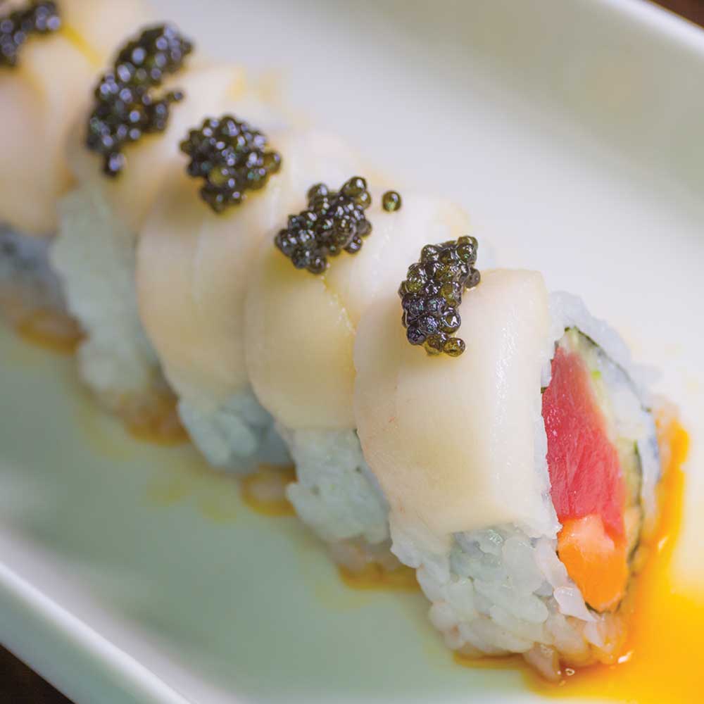 Rollo especial Black Russia con caviar